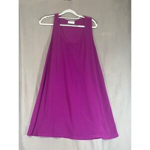 The Zigzag Stripe Women's Purple Swing Tank Dress Tunic Casual